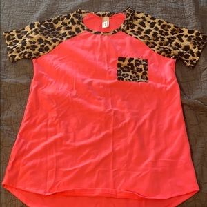 Hot Pink Leopard Top